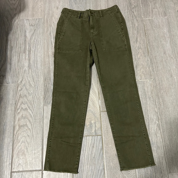 NWOT! Women's Madewell Slim Straight Olive Utility Pant - 25 - Picture 6 of 15